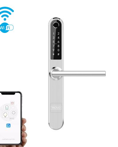 Durų rankena iNOVO SV31B Bluetooth&Wi-Fi Sidabrinė su nuotoliniu valdymu